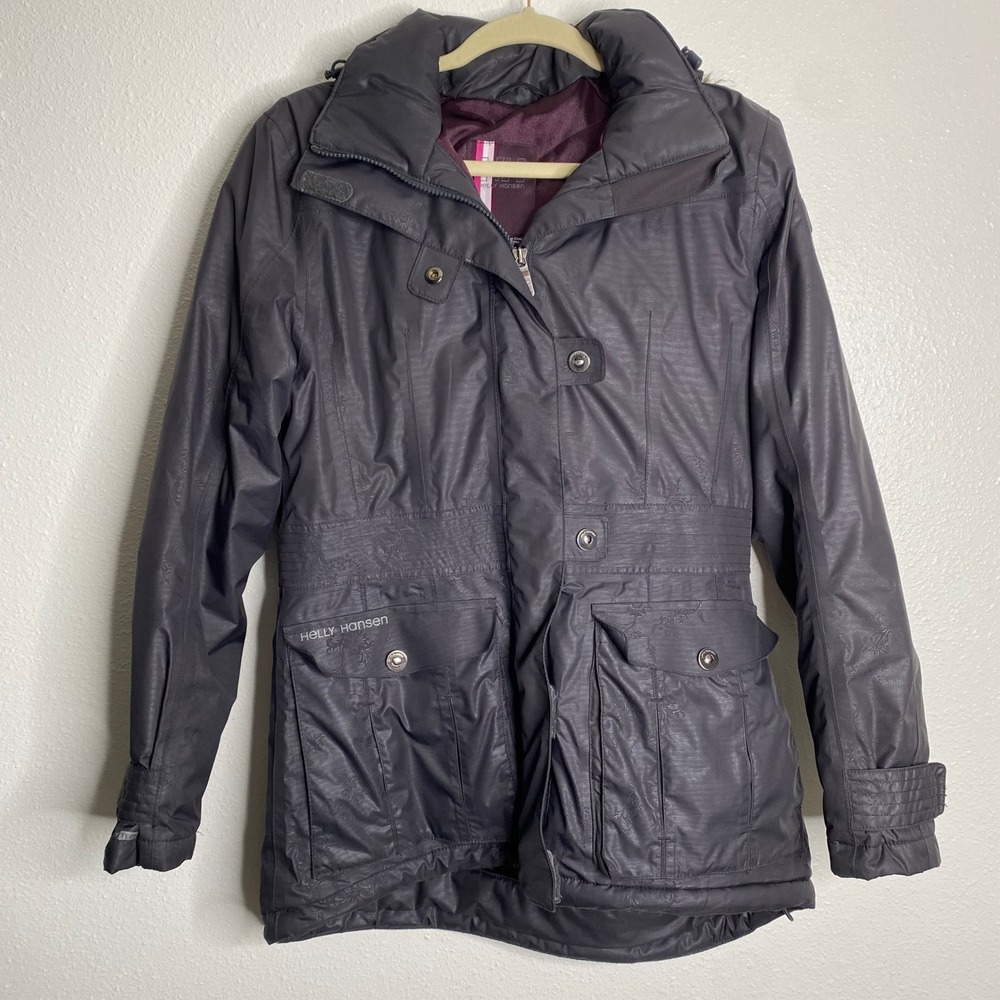 Helly Hansen Women's‎ Parka Jacket Removable Faux Fur Hood Winter Outerwear M